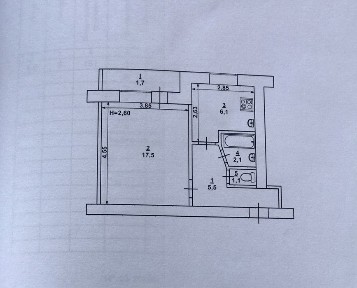 Продаж 1- кімн. квартири П. Глазового Вечірній