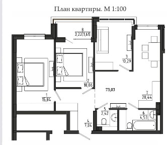 Квартира Сади Рівєри, Фонтанка. Переуступка
