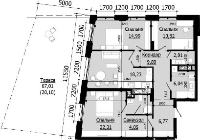 Продаж 3 кім. квартири SOUL PARK вул П. Орлика 116.11 кв. м