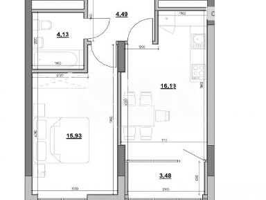 Продаж 1к квартири 44.22 кв. м на шосе Залізничне 45А • ID 34737742