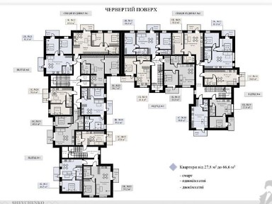 Продаж 1к квартири 53.2 кв. м на вул. Шевченка 1 • ID 34737336