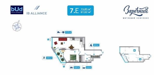 Продаж квартири ЖК Зарічний, будинок 7
