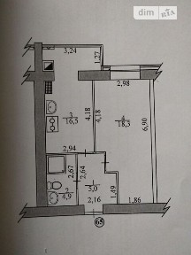 Продаж 1к квартири 45 кв. м на вул. Лісова 42 • ID 34749645
