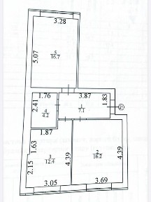 Продаж 2к квартири 56.6 кв. м на вул. Захисників 23 • ID 34754253