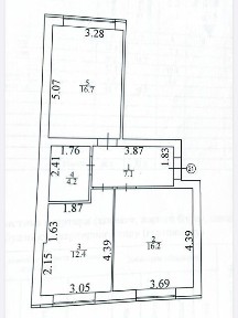 Продаж 2к квартири 56.6 кв. м на вул. Захисників 23 • ID 34754253