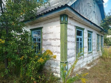 Дерев'яний будинок під реконструкцію с. Зибин Коростенського р-ну, піч, приватизована земля 25 сот, поряд ліс, гарна природа