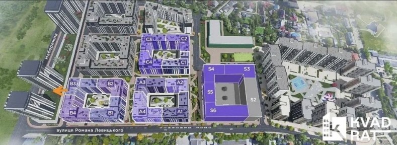 2-к квартира в зданому ЖК Manhattan UP біля міського озера