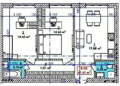 Продається двокімнатна квартира в ЖК 