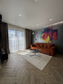 Без% | ЖК Rybalsky | 50 м² | Балкон із видом на Дніпро | Зарядна Станція | Тепла підлога | Посудомийна машина | 1-кімнатна
