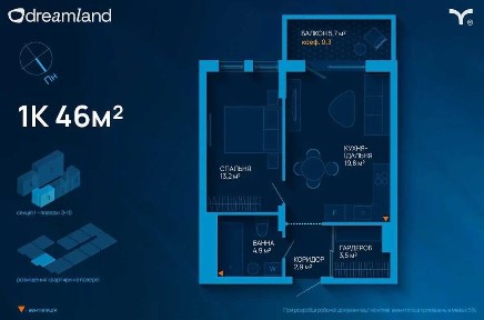 Однокімнатна квартира в ЖК Dreamland поруч ТРЦ Велес