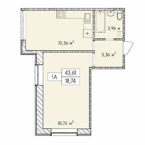 Продаж 1-кімнатної квартири в ЖК «Фаворит Преміум» | Ірпінь | 44 м²
