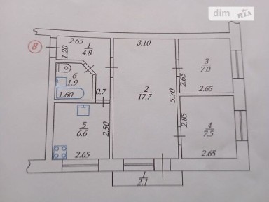 Продаж 3к квартири 46.1 кв. м • ID 34749235