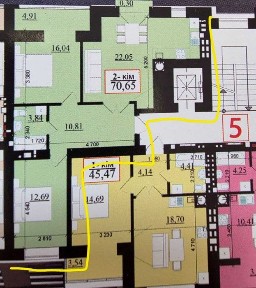 Продаж 2к квартири 71м2 (сирець) ЖК Липки-2VD