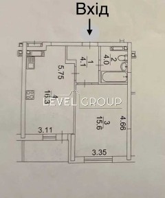 1кімнатна з документами 43,5 м. кв. ЖК ОК'LAND пр Повітряних Сил 56-Б єОселя