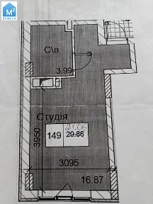 Продается квартира-студия на Сахарова