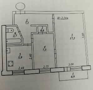 2-комнатная квартира на ул. Лермонтова, 10 - Центрально-Городской район, Кривой Рог
