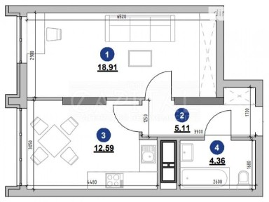 Продаж 1к квартири 41 кв. м на вул. Залізнична 45 • ID 34773742