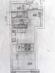 Продаж 1к квартири 32 кв. м на просп. Миколи Бажана 17 • ID 34773076