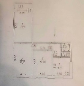 Продам трёхкомнатную квартиру.