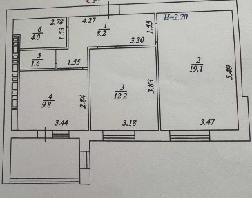 Продаж 2к квартири 67 кв. м на вул. Боголюбова 13 • ID 34786839
