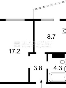 Продаж 1к квартири 37 кв. м на вул. Бориса Гмирі 12Б • ID 34785042