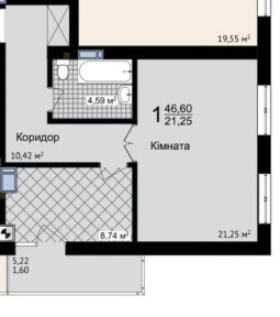 Продається 1 кімнатна новобудова