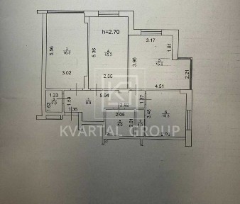 Продаж 3 кімнатної квартири без ремонту в ЖК Центральний-2, оформлення 2 %