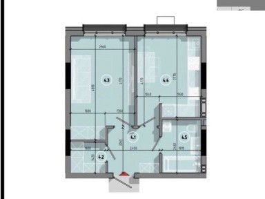 Продаж 1к квартири 36.55 кв. м на вул. Ольги Кобилянської 2 • ID 34795066