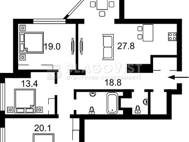 Продаж 3к квартири 125 кв. м на вул. Глибочицька 32Б • ID 34794584