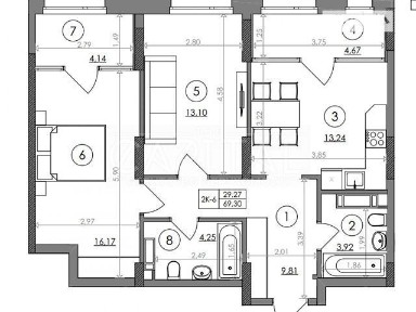 Продаж 2к квартири 69 кв. м на вул. Столичне шосе 4 • ID 34788329