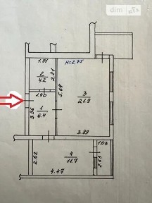Продам 1 -кімнатну квартиру 48,3 м2, 2/5 поверх, Харків Київський район, вул. Соборності 228б ЄВідновлення