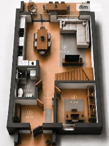 Продаж 2 поверхового таунхауса 90 кв. м, 4 кімнати, на вул. Паркова • ID 34807543