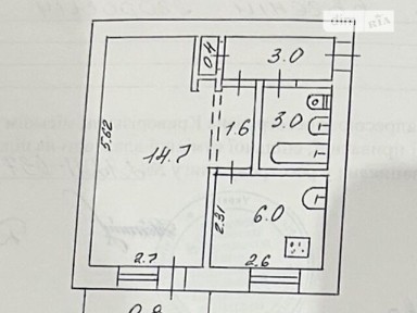 Продаж 1к квартири 29.5 кв. м на мкр. Військове містечко-35 • ID 34816027