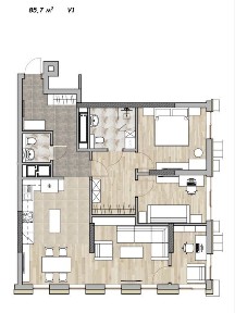 Продаж видової квартири 85,7 м², ЖК Nordica, Печерськ, без комісії