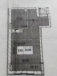 Продаж 1-кімнатної квартири 21 м², Академіка Сахарова вул., 20