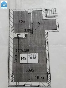 Продаж 1-кімнатної квартири 21 м², Академіка Сахарова вул., 20