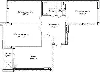 Продаж квартири 3-кімнатна квартира в ЖК «Синергія Сіті»
