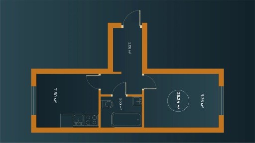 Квартира 25м2 / Газовий котел / Готові документи / 5 хв до Кільцевої Окружної / Є оселя