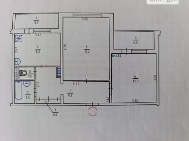 Продаж 2к квартири 58.9 кв. м на вул. Миколи Закревського 83/2 • ID 34829594