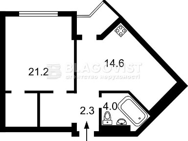 Продаж 1к квартири 43 кв. м на вул. Михайла Максимовича 3Г • ID 34833744