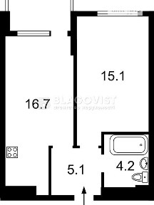 Продаж 1к квартири 46 кв. м на вул. Олександра Олеся 13 • ID 34832699