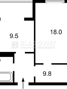 Продаж 1к квартири 44 кв. м на вул. Михайла Донця 2Б • ID 35011521
