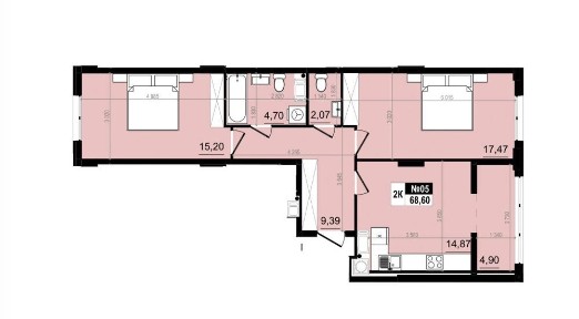 Продаж 2-кімнатної квартири в ЖК Парус COMFORT