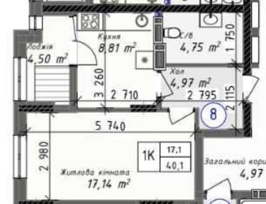 1-кім квартира на Грушевського, розтермінування на 48 місяців