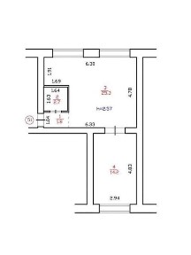 Продаж 1к квартири 44 кв. м на вул. Зелена 17 • ID 34848268