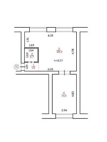 Продаж 1к квартири 44 кв. м на вул. Зелена 17 • ID 34848268