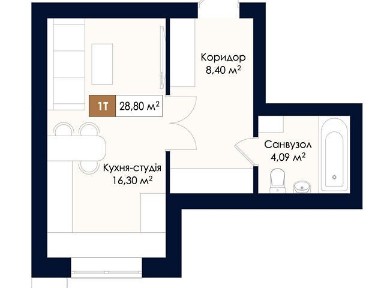 Продаж 1к квартири 29 кв. м на вул. Соборна 39 • ID 34856024
