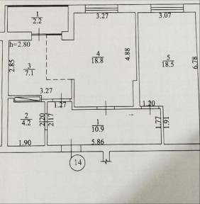 Продам велику 1 кімнатну квартиру в м. Обухів