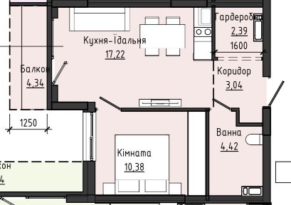 Однокімнатна квартира біля озера Manhattan UP НОВА СЕКЦІЯ