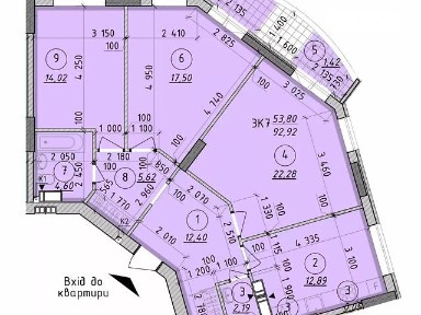 Продаж 3к квартири 92.92 кв. м на вул. Шкільна 42, кв. 148 • ID 34880583